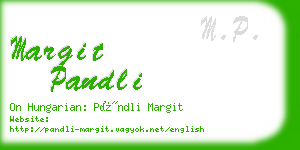 margit pandli business card